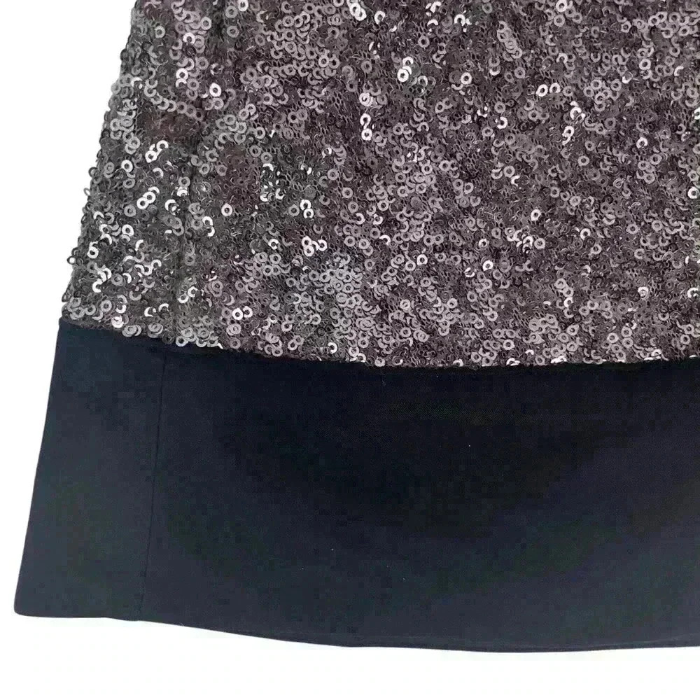 Topshop Silver Sequin Flare Mini Skater Skirt, US 6 Party, New Year’s Glitter - Picture 9 of 16